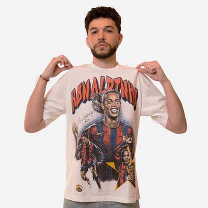 #002 Ronaldinho Tee (WHITE)
